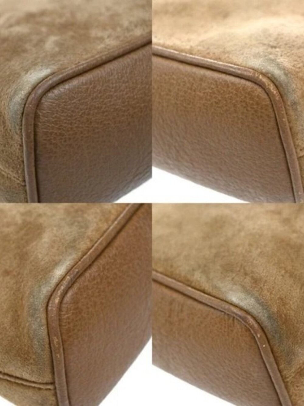 GUCCI Logo Bamboo 2Way Mini Shoulder Hand Bag Suede Leather Brown GHW 62EG353 - Picture 7 of 15